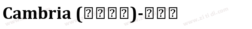 Cambria (西文标题)字体转换